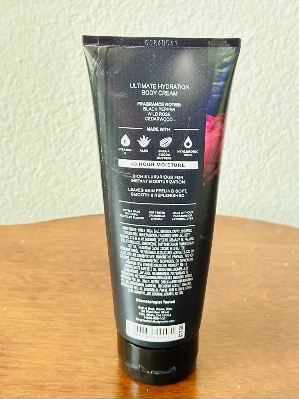 Bath & Body Works Nocturnal Rose Men’s Body Cream - Black & Pink